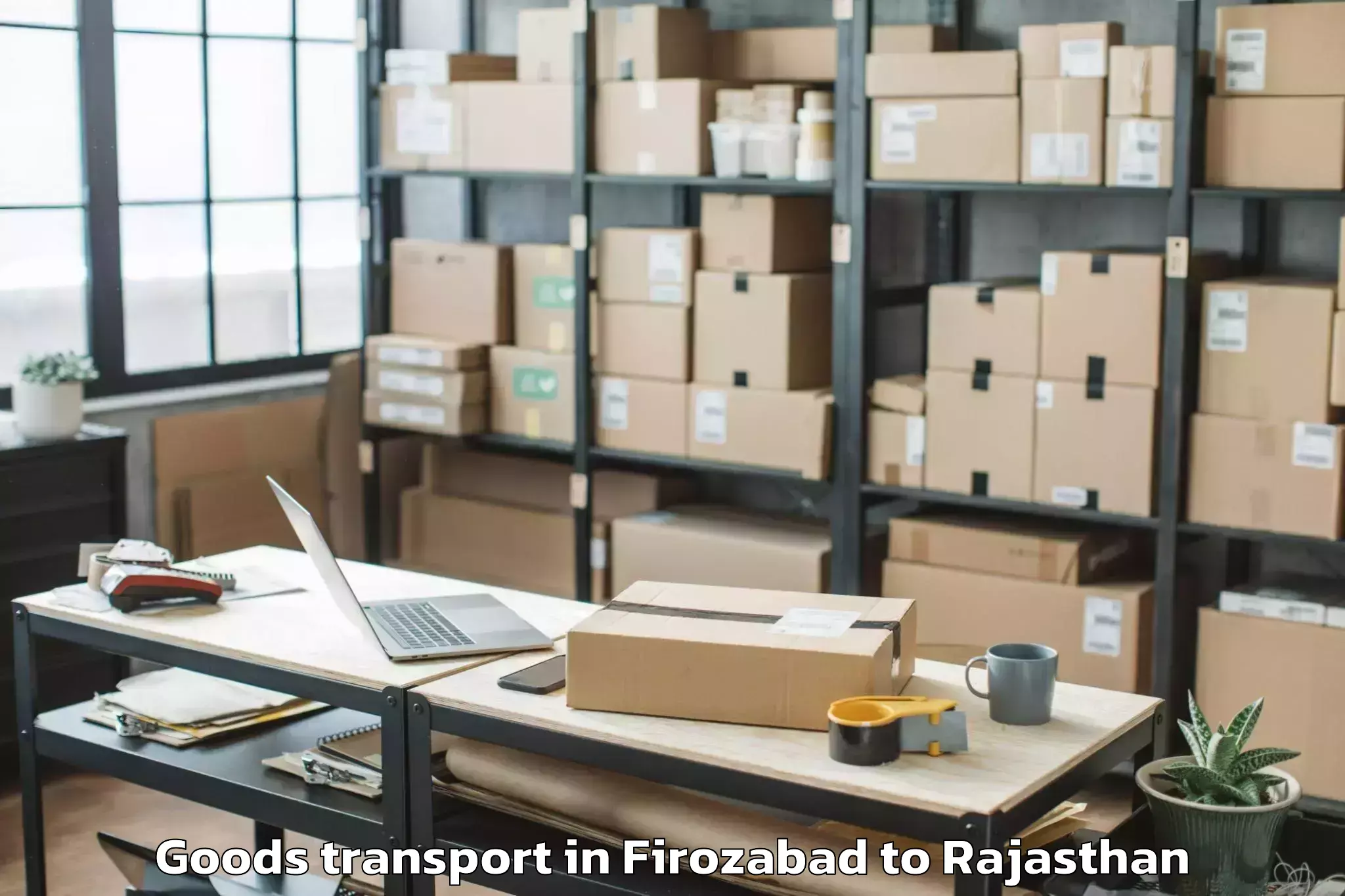 Book Firozabad to Pindwara Goods Transport